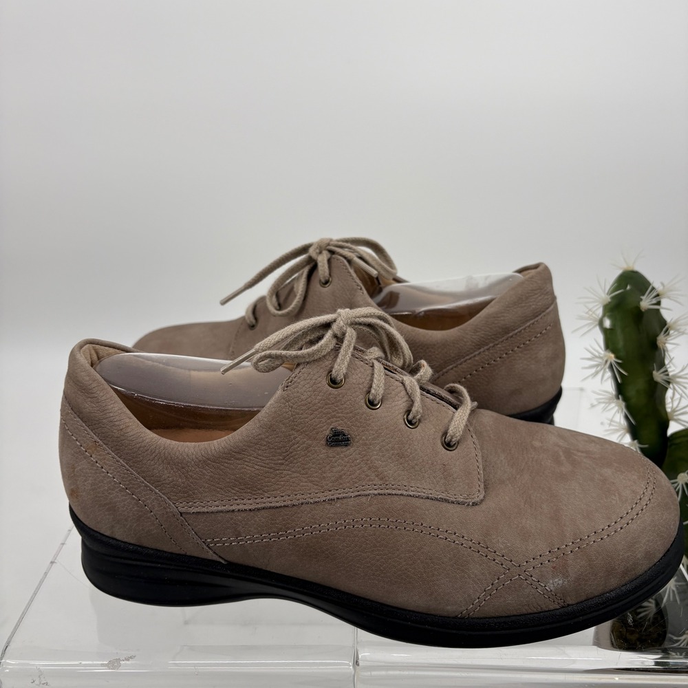 Finn Comfort Beige Women's Lace-Up Shoes Leather Comfortable Womens‎ 8.5 walking